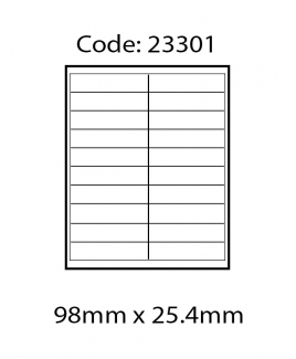 ABBA 23301 Laser Label [98mm x 25.4mm]